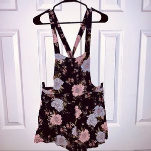 Floral Overall Romper